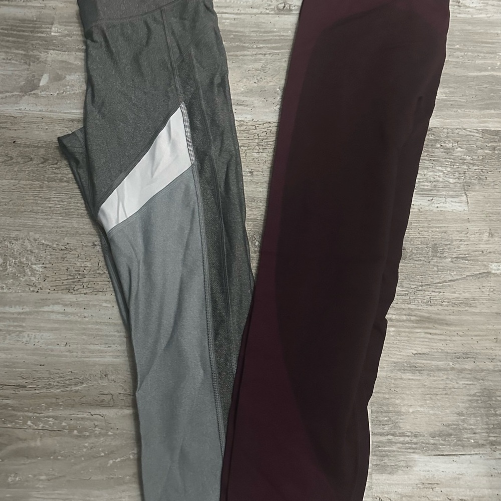 Under Armour Gray and Burgundy Leggings